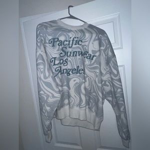 Pacsun Pacific Sunwear, Blue and White Crewneck